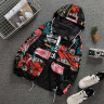 Ветровка Adidas двухсторонняя 2023-2024 черная-разноцветная PC