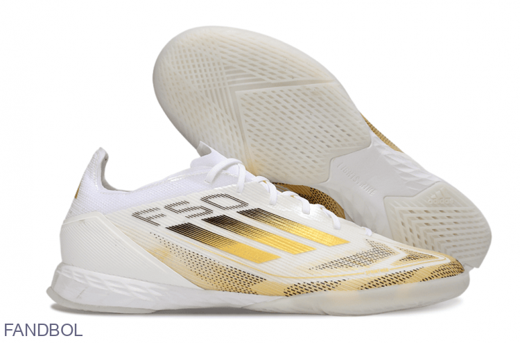 ФУТЗАЛКИ ADIDAS F50 PRO OJ IC бело-золотой
