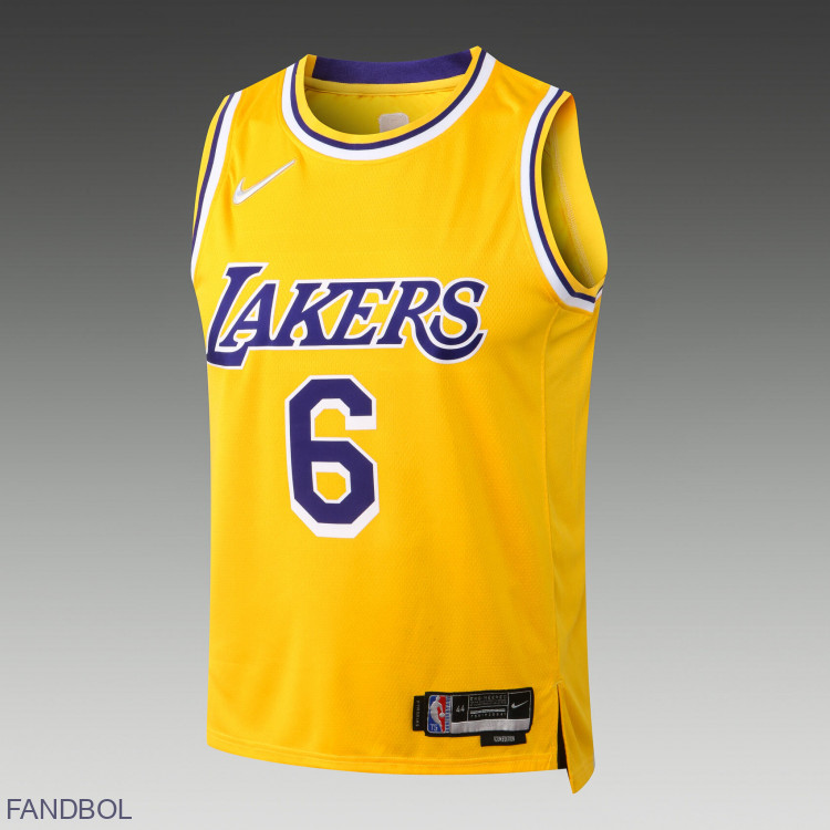 Майка ЛЕЙКЕРС JAMES 6 Желтая LAKERS