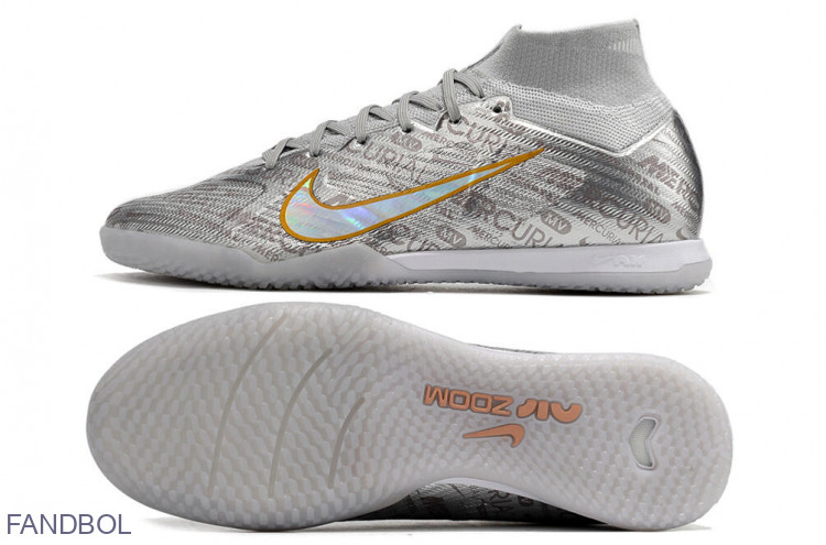 Футзалки Nike Air Zoom Mercurial Superfly IX Elite IC KJ (Серебряный)